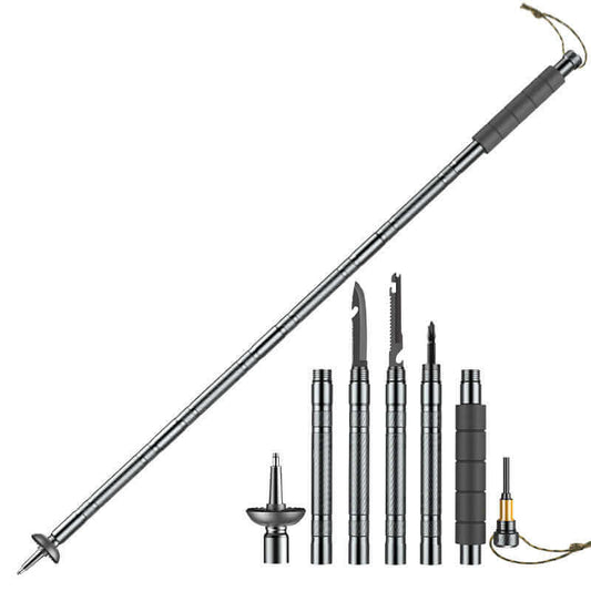 Aluminum Alloy Trekking Poles with Survival Kit