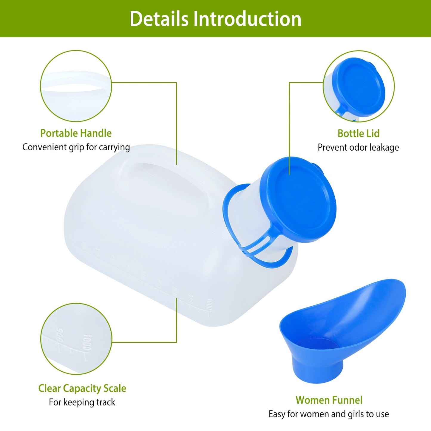 Unisex Potty Urinal Bottle 33.8OZ