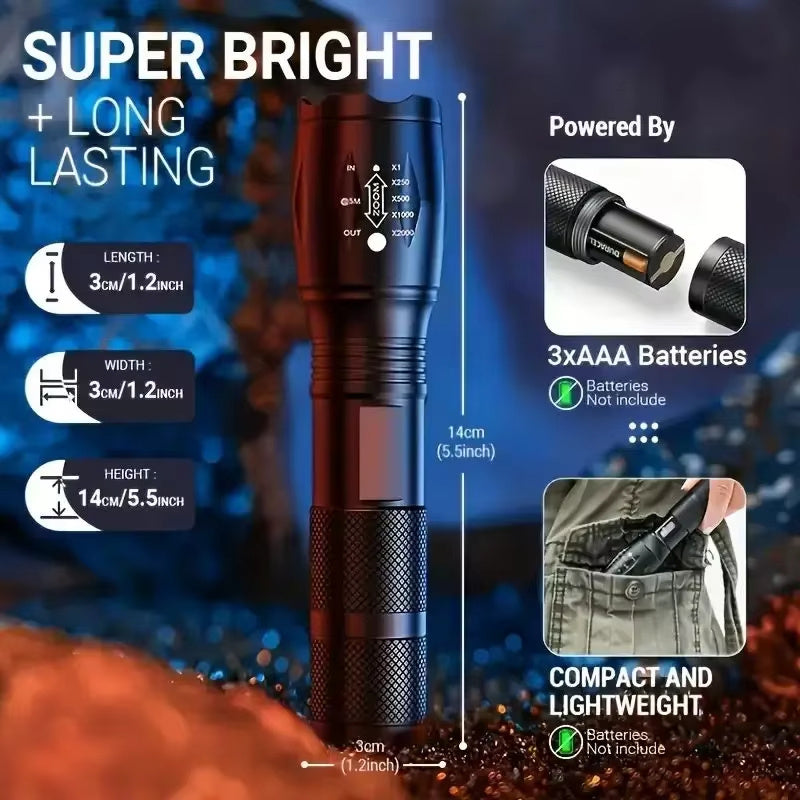 5-Mode Waterproof Tactical Flashlight