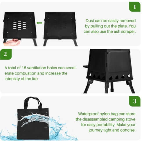 Iron Panel Portable Camping Stove