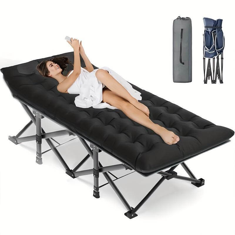 Heavy Duty Portable Camp Cot With Storage Bag
