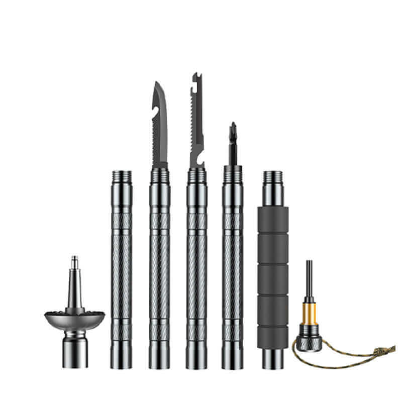 Aluminum Alloy Trekking Poles with Survival Kit