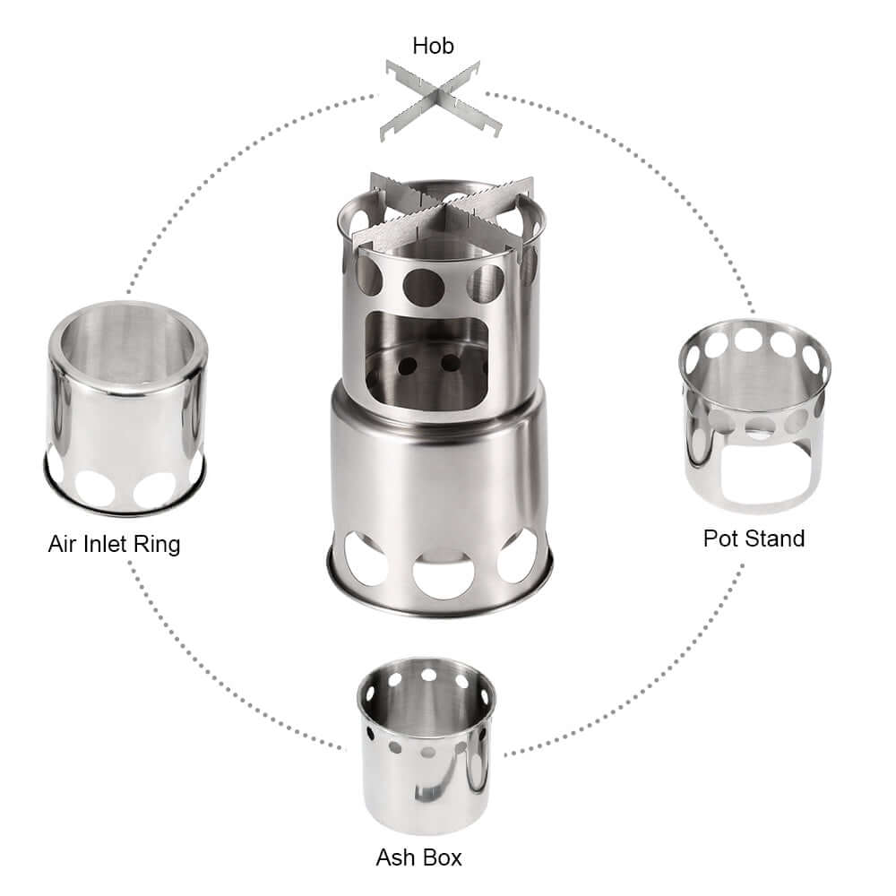 Wood Burning Stainless Steel Stove