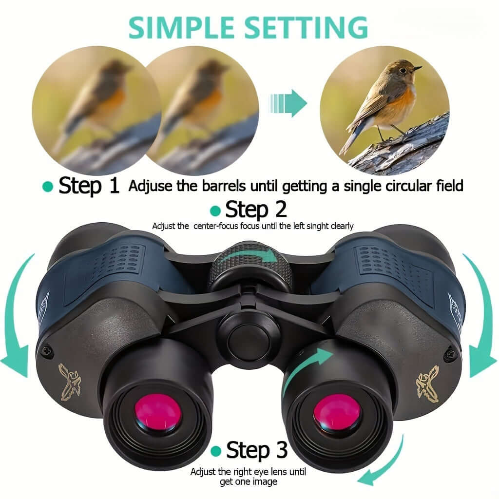 High Powered Binoculars With Low Light Night Vision simple setting guide for optimal use