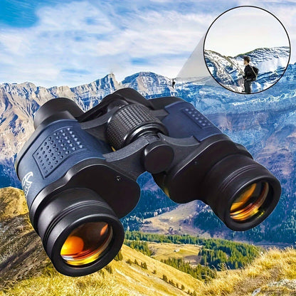 High Powered Binoculars With Low Light Night Vision showcasing crystal-clear view over mountains.