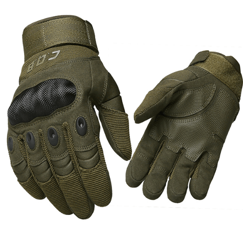 Rubber Knuckle Protective Tactical Gloves