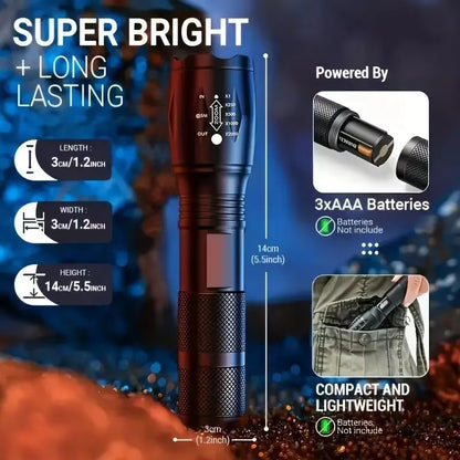 5-Mode Waterproof Tactical Flashlight
