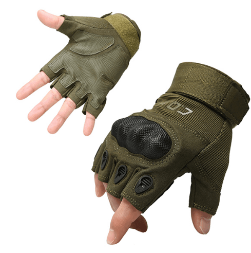 Rubber Knuckle Protective Tactical Gloves