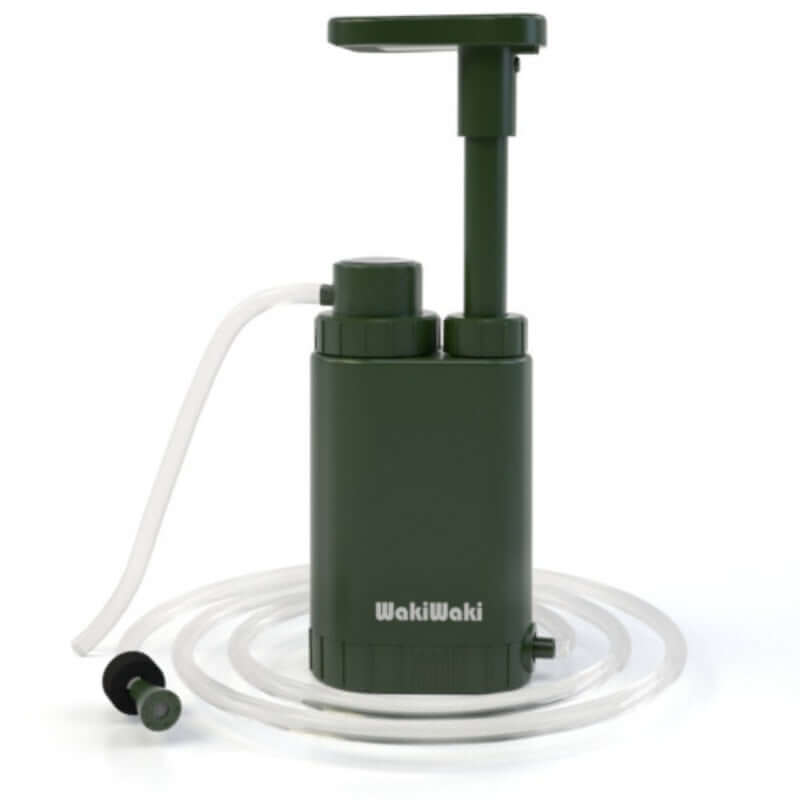 4-Stage Portable Water Purifier Pump for safe drinking water in outdoor adventures.