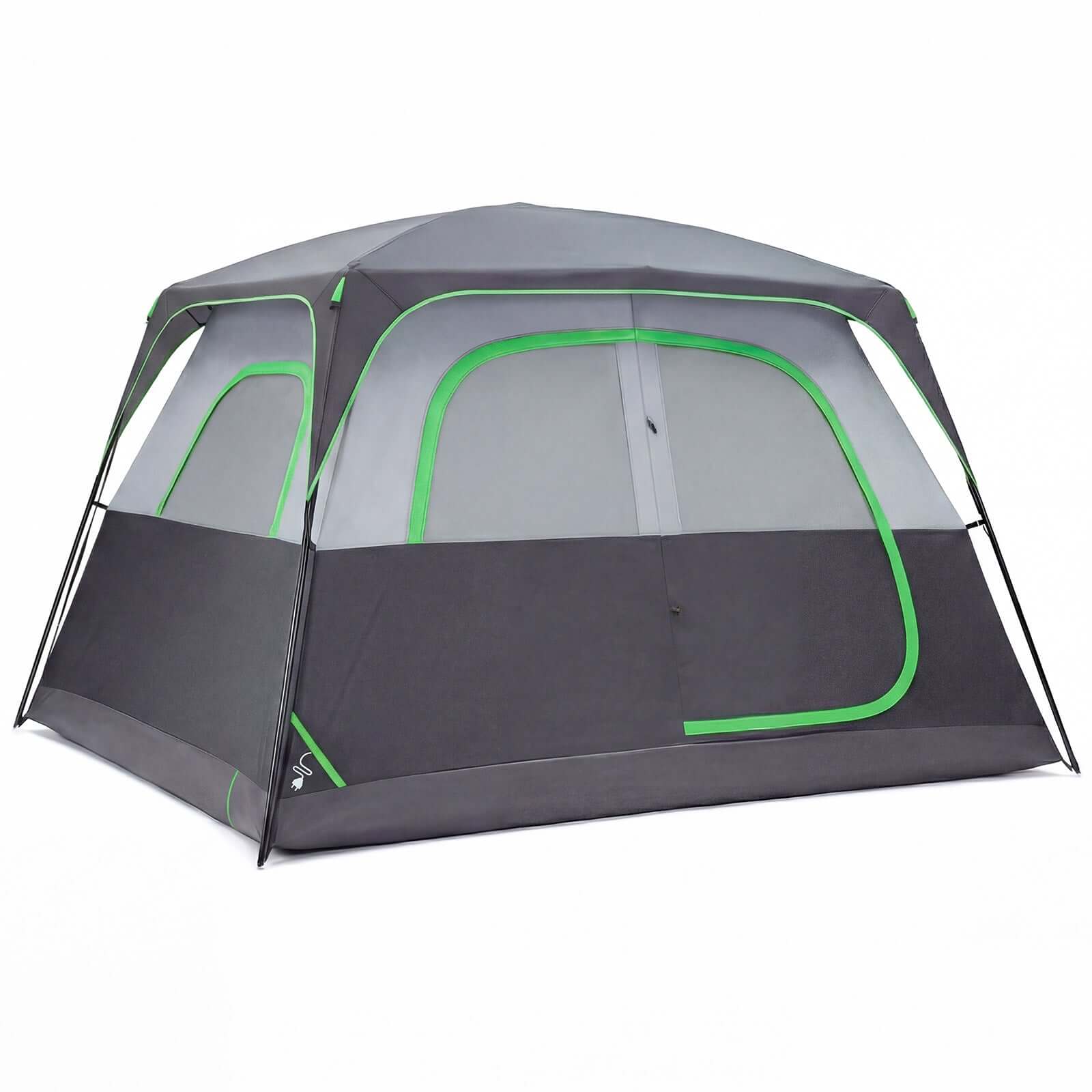 6-person Waterproof And Windproof Family Camping Tent featuring a durable structure and spacious design for outdoor adventures.