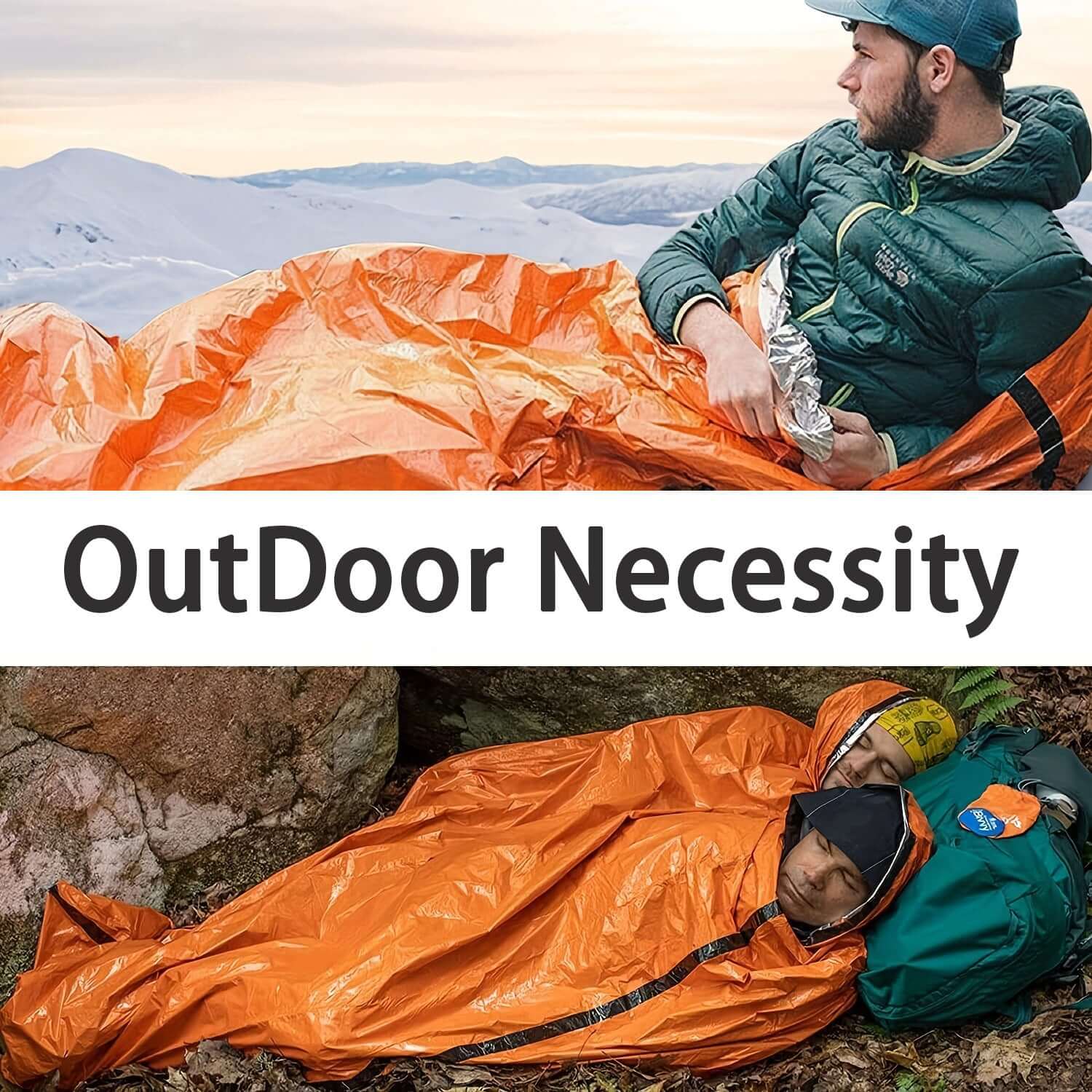 Portable Lightweight Emergency Sleeping Bag, Blanket, Tent