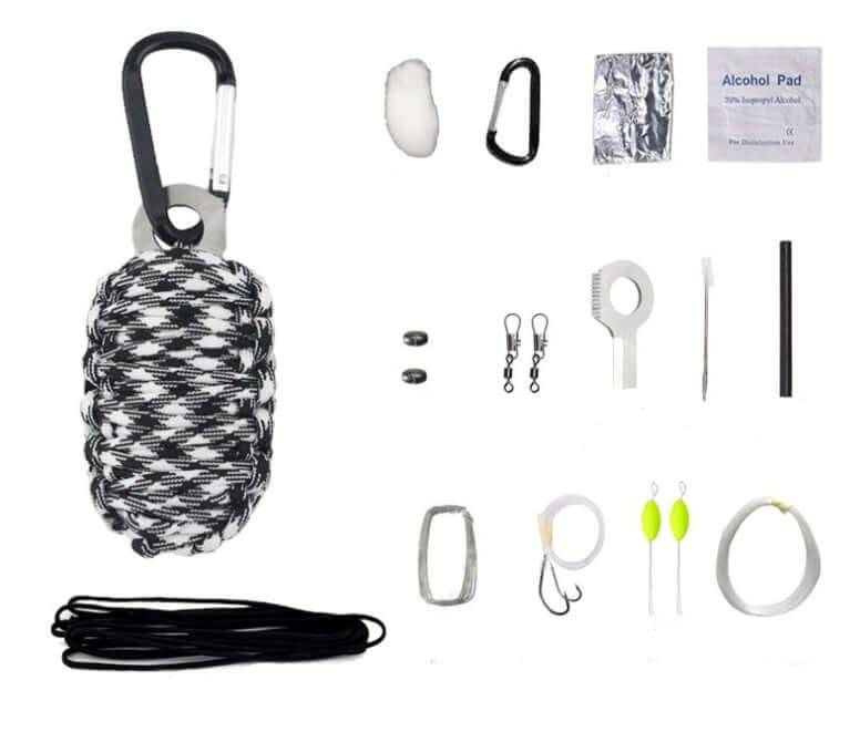 EDC Outdoor Survival Fishing Kit Keychain