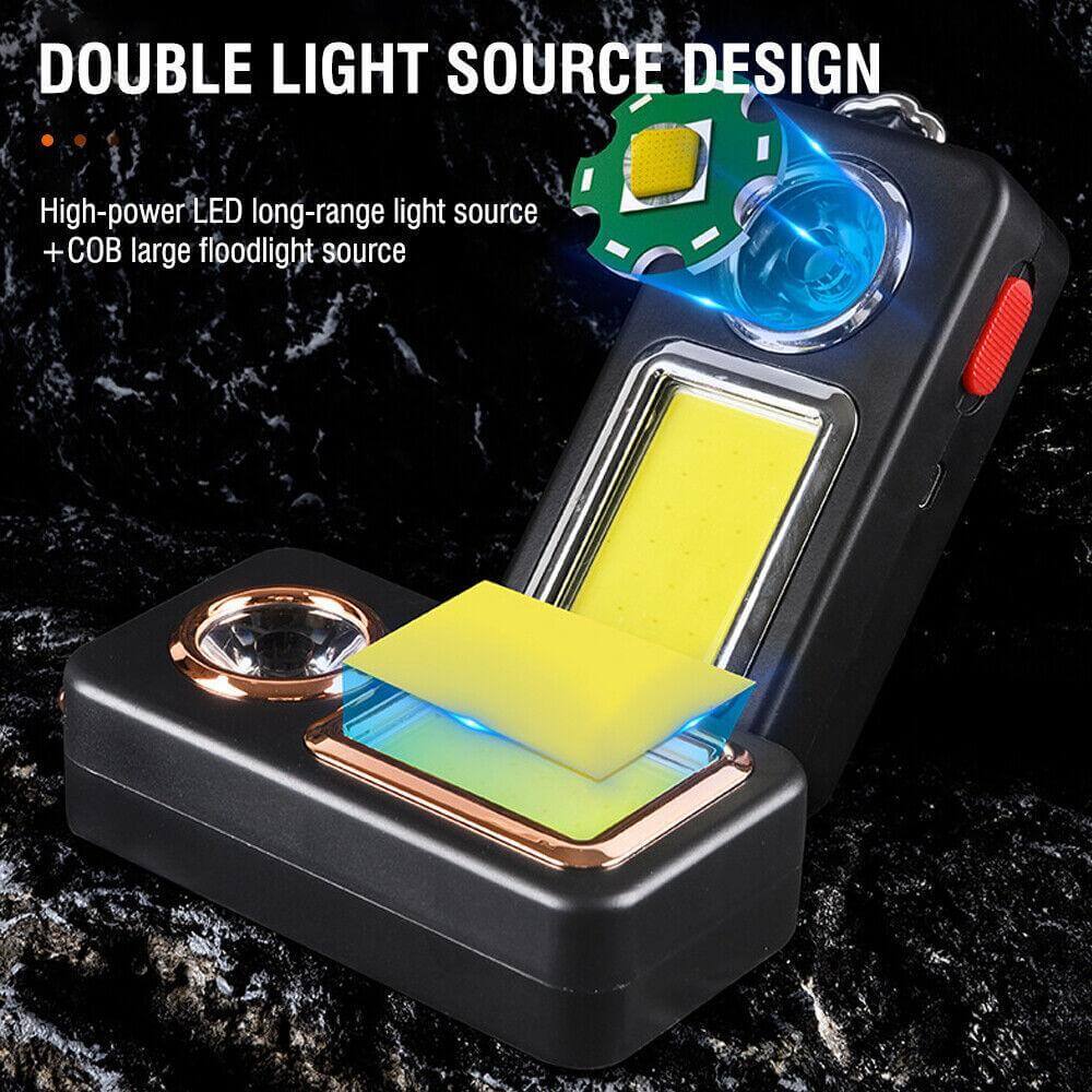 Solar Portable Camping Lantern featuring double light source design for powerful illumination.