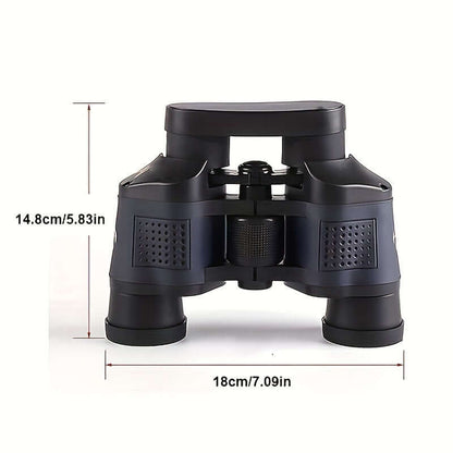 High Powered Binoculars With Low Light Night Vision showcasing dimensions and design features.