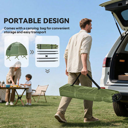 Single Person Folding Cot Combo with Carry Bag