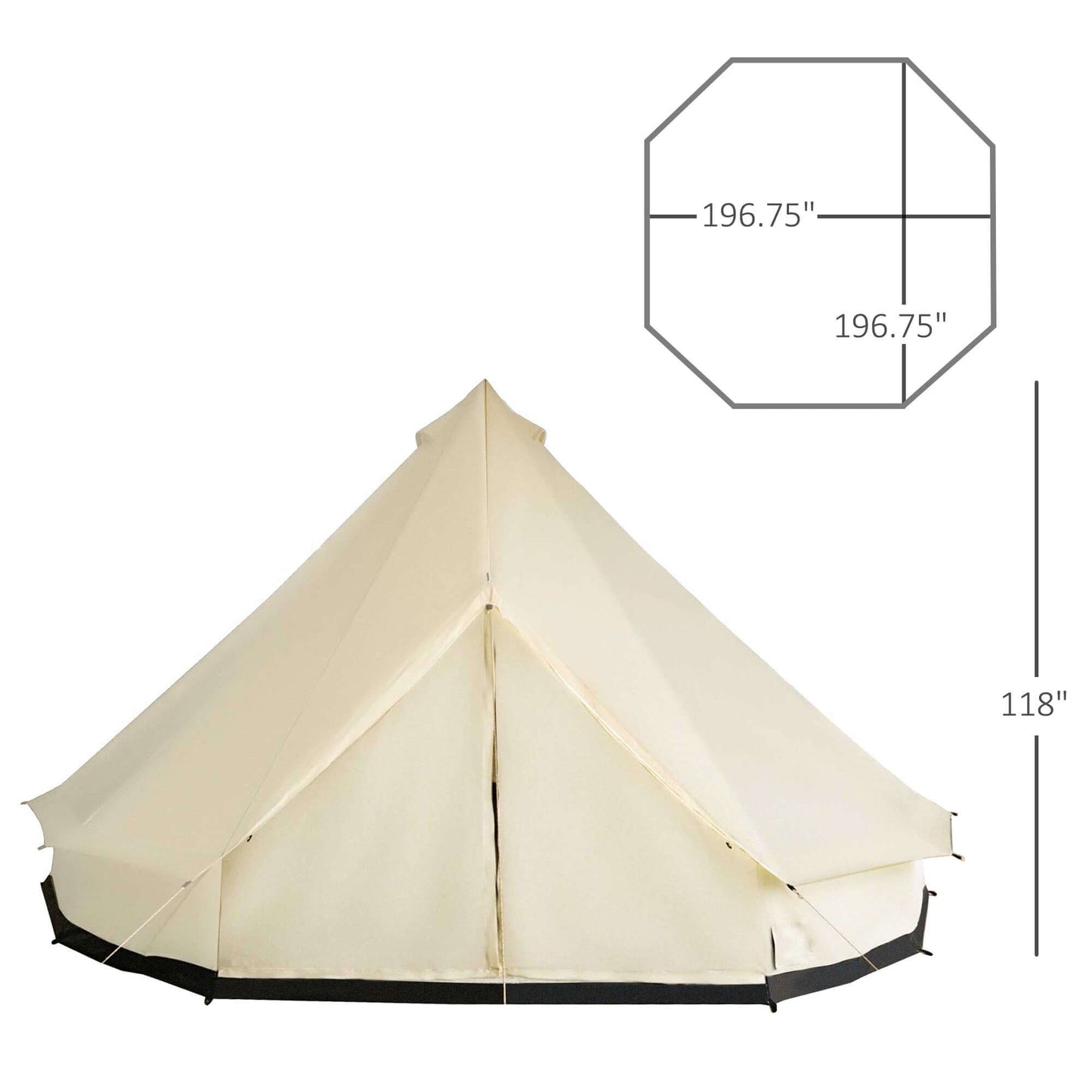 10-Person Large Waterproof Yurt Camping Tent