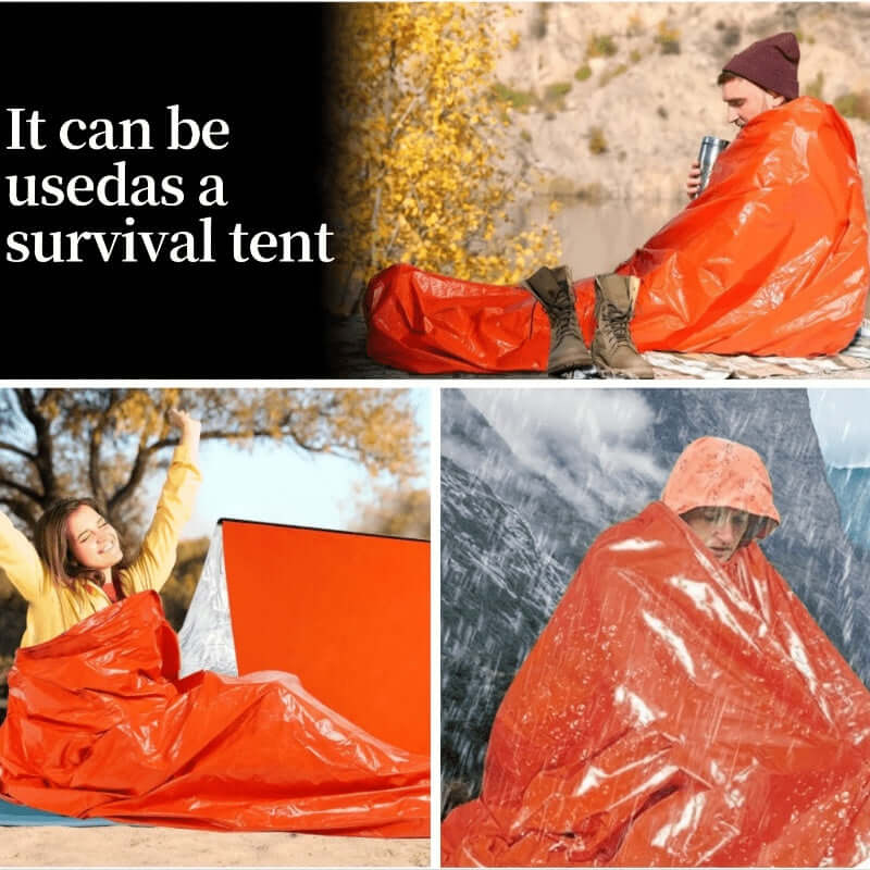 Portable Lightweight Emergency Sleeping Bag, Blanket, Tent